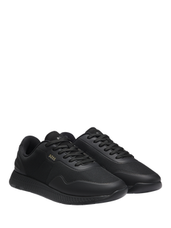 BOSS Lace Up Trainers, Black - view 2, Black