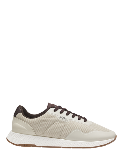 BOSS Titanium Lace Up Trainers, Natural, Open Beige