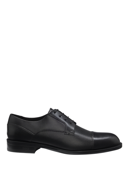 HUGO BOSS BOSS Leather Derby Shoes, Black, Black