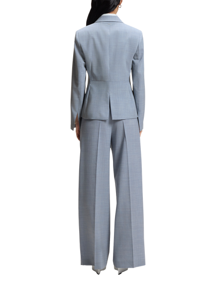 HUGO BOSS Jia Pure Wool Slim Fit Blazer, Open Blue - view 2, Open Blue