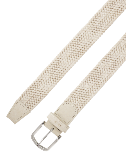 BOSS Elastic Woven Belt, Open Beige - view 2, Open Beige