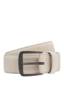HUGO BOSS BOSS Suede Belt, Open White, Open White