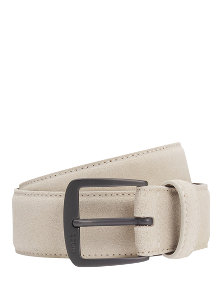 HUGO BOSS BOSS Suede Belt, Open White, Open White