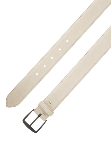 HUGO BOSS BOSS Suede Belt, Open White - view 2, Open White