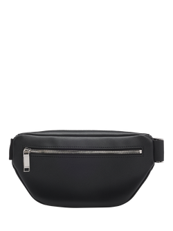 BOSS Daxter Leather Bum Bag, Black - view 2, Black