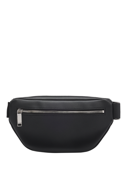 BOSS Daxter Leather Bum Bag, Black - view 2, Black