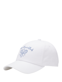 BOSS Cotton Tennis Embroidery Baseball Cap, White/Blue - view 2, White/Blue
