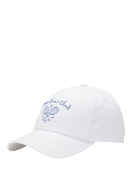 BOSS Cotton Tennis Embroidery Baseball Cap, White/Blue - view 2, White/Blue