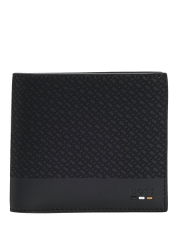 BOSS 4CC Slot Coin Pocket Wallet, Black, Black