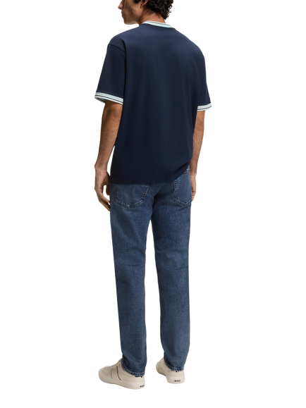 HUGO BOSS Regular Cut Mid Rise Jeans, Medium Blue - view 2, Medium Blue