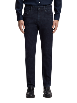HUGO BOSS Mid Rise Regular Fit Jeans, Dark Blue, Dark Blue