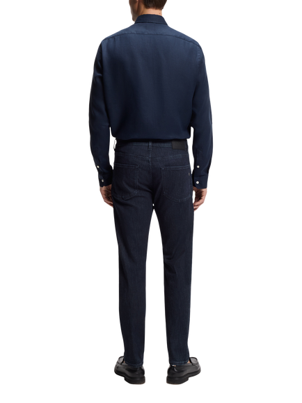HUGO BOSS Mid Rise Regular Fit Jeans, Dark Blue - view 2, Dark Blue