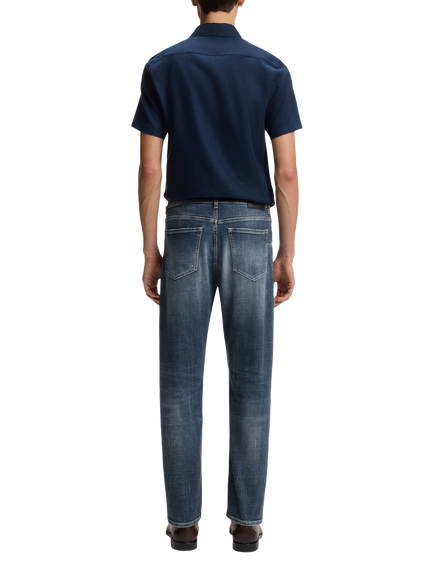 BOSS Slim Mid Rise Denim Jeans, Medium Blue - view 2, Medium Blue