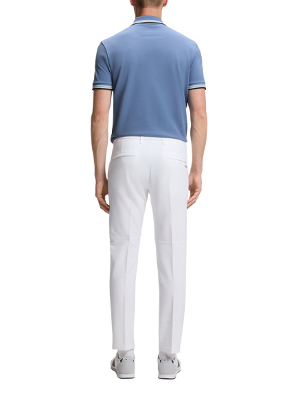 HUGO BOSS Regular Fit Cotton Pique Polo Shirt, Open Blue - view 2, Open Blue