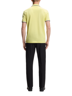 BOSS Paddy Short Sleeve Cotton Polo Shirt - view 2, Open Yellow