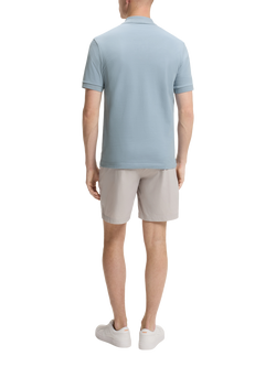 HUGO BOSS Slim Fit Short Sleeve Polo Shirt, Pastel Blue - view 2, Pastel Blue
