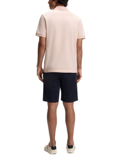 BOSS Short Sleeve Cotton Blend Polo Shirt, Open Pink - view 2, Open Pink