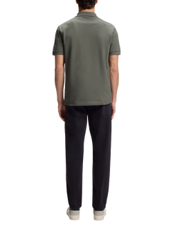 HUGO BOSS Slim Fit Short Sleeve Polo Shirt, Open Grey - view 2, Open Grey