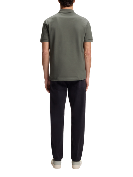 HUGO BOSS Slim Fit Short Sleeve Polo Shirt, Open Grey - view 2, Open Grey