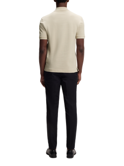BOSS Pallas Cotton Polo Top - view 2, Beige