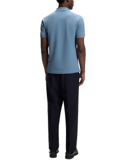 BOSS Pallas Cotton Polo Top - view 2, Pastel Blue