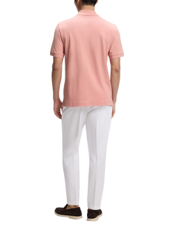 HUGO BOSS Slim Fit Short Sleeve Polo Shirt, Pastel Pink - view 2, Pastel Pink