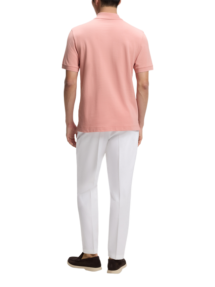 HUGO BOSS Slim Fit Short Sleeve Polo Shirt, Pastel Pink - view 2, Pastel Pink