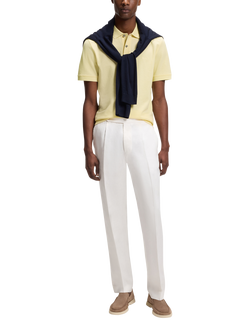 BOSS Pallas Cotton Polo Top, Pastel Yellow - view 2, Pastel Yellow