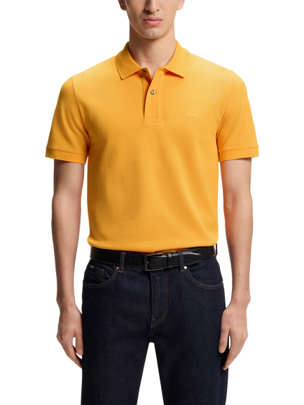 BOSS Pallas Cotton Polo Top, Pastel Orange