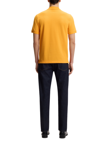 BOSS Pallas Cotton Polo Top - view 2, Pastel Orange