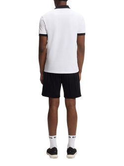 BOSS Germany Flag Short Sleeve Cotton Polo Shirt, Natural - view 2, Natural