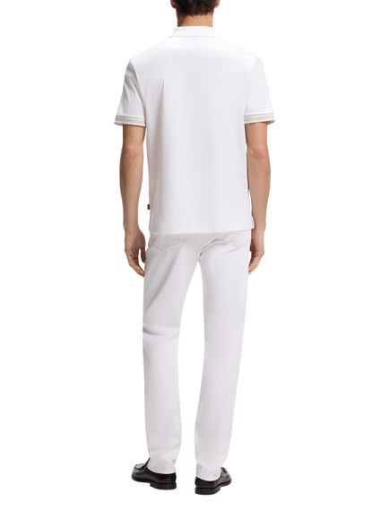 BOSS Cotton Regular Fit Short Sleeve Polo Shirt, White - view 2, White