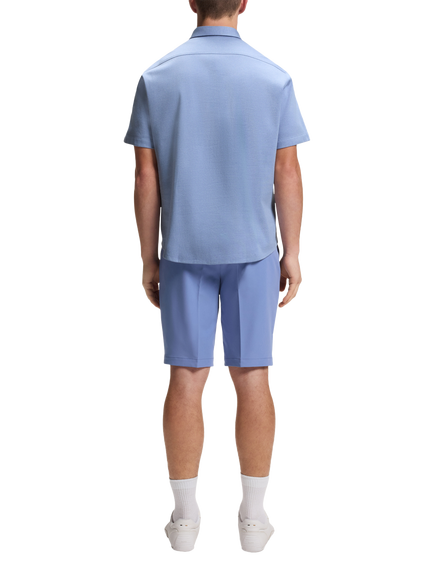 BOSS Regular Fit Short Sleeve Cotton Shirt, Pastel Blue - view 2, Pastel Blue