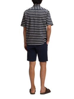 BOSS Pure Cotton Short Sleeve Printed Shirt, Dark Blue - view 2, Dark Blue