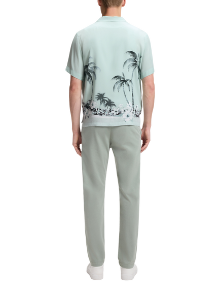BOSSTropical Revere Collar Shirt, Turquoise/Aqua - view 2, Turquoise/Aqua