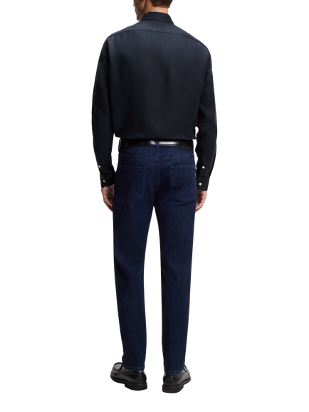 BOSS Linen Shirt, Dark Blue - view 2, Dark Blue
