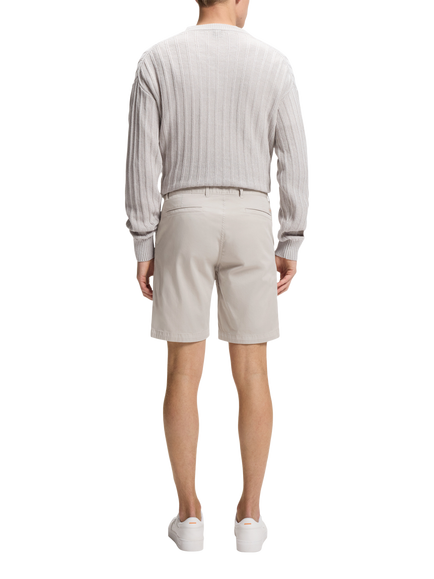 BOSS Stretch Cotton Slim Chino Shorts - view 2, Open Grey