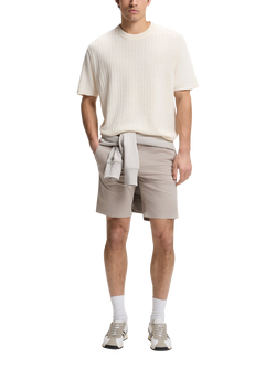 BOSS Stretch Cotton Slim Short Chinos, Open Grey - view 2, Open Grey