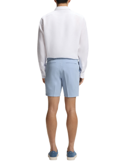 BOSS Heritage Kane Cotton Blend Chino Shorts - view 2, Light Blue