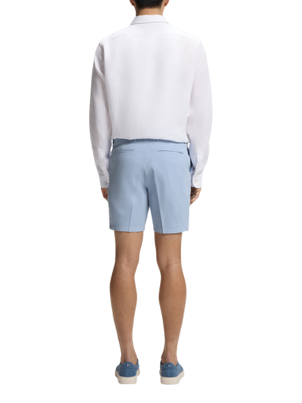 BOSS Heritage Kane Cotton Blend Chino Shorts - view 2, Light Blue