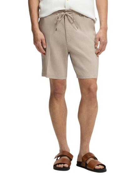 BOSS Linen Blend Shorts, Open Beige, Open Beige
