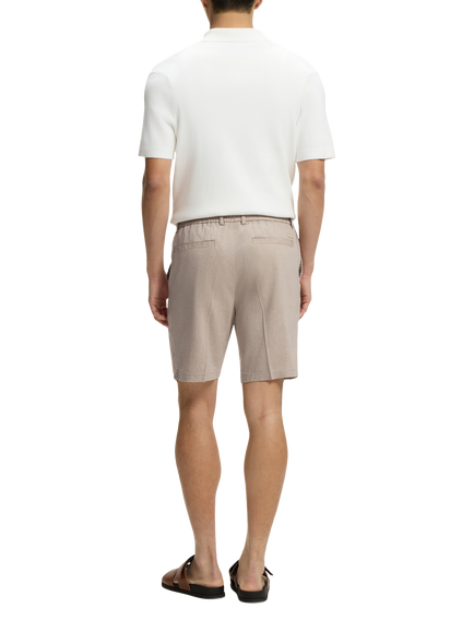 BOSS Linen Blend Shorts, Open Beige - view 2, Open Beige