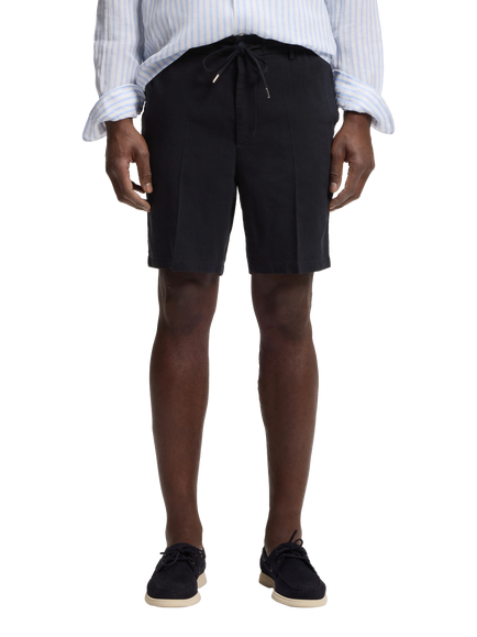 BOSS Linen Shorts, Dark Blue, Dark Blue