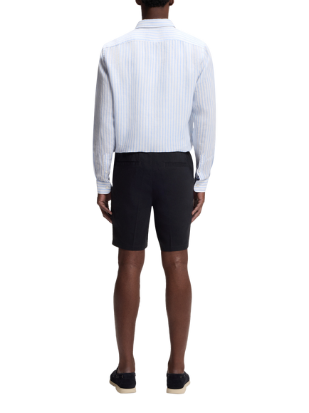 BOSS Linen Shorts, Dark Blue - view 2, Dark Blue
