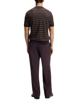 BOSS Cotton Blend Crew Neck Jumper, Dark Brown - view 2, Dark Brown