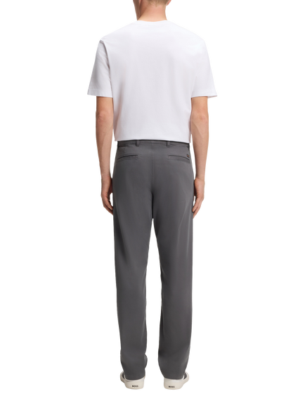 HUGO BOSS BOSS Regular Fit Cotton Blend Chinos, Grey - view 2, Grey