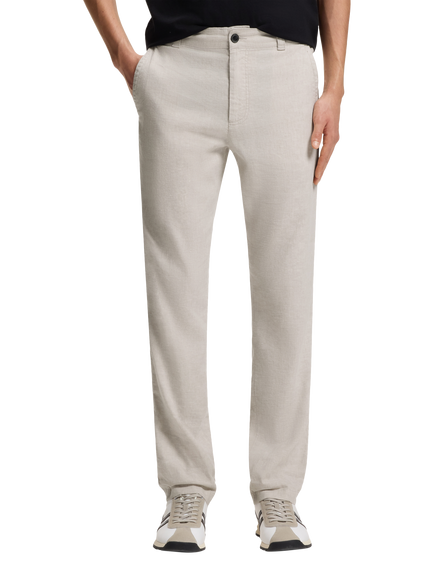 BOSS Sanderson Linen Blend Chino Trousers, Open Grey, Open Grey