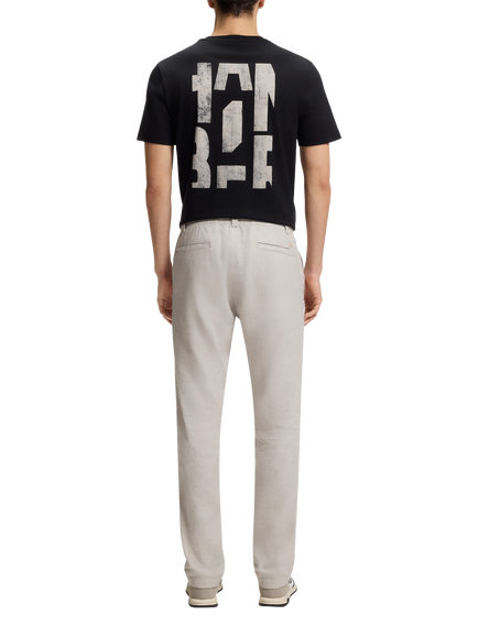 BOSS Sanderson Linen Blend Chino Trousers, Open Grey - view 2, Open Grey