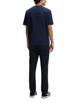 BOSS Linen Rich Trousers, Dark Blue - view 2, Dark Blue