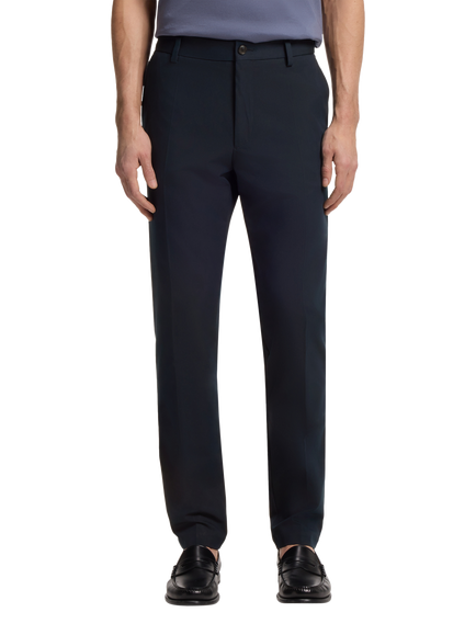 BOSS Stretch Cotton Blend Trousers, Dark Blue
